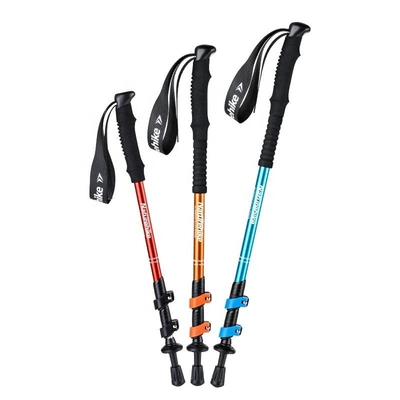 choque 300g de alumínio claro de 135cm anti que caminha a cimeira telescópica de Polo que Trekking Polos
